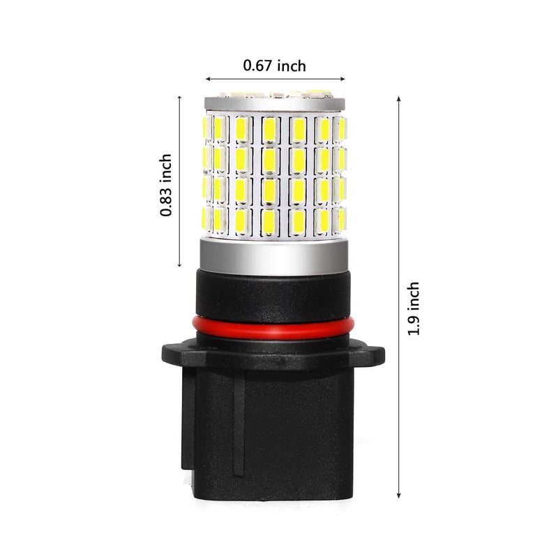 PHINLION PSX26W 12278 LED Fog Lights, PWY26W H28W LED DRL Bulbs, 2000 Lumens Super Bright 3014 72-SMD 12278C1 12V Car Fog Lamps, 6000K Xenon White - Image 4